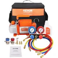 Vevor Vakuumpumpe 4CFM 113L/min Unterdruckpumpe A2L-explosionsgeschützt 180W AC 220V/50HZ