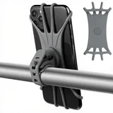 Handyhalterung Fahrrad,360 Drehung Universal Handyhalter Fahrrad Motorrad, Silikon Anti-Vibration Abnehmbarer Fahrrad & Rennrad-Lenker-Telefonhalter für 4,5-7,0 Zoll Smartphone(Grau)