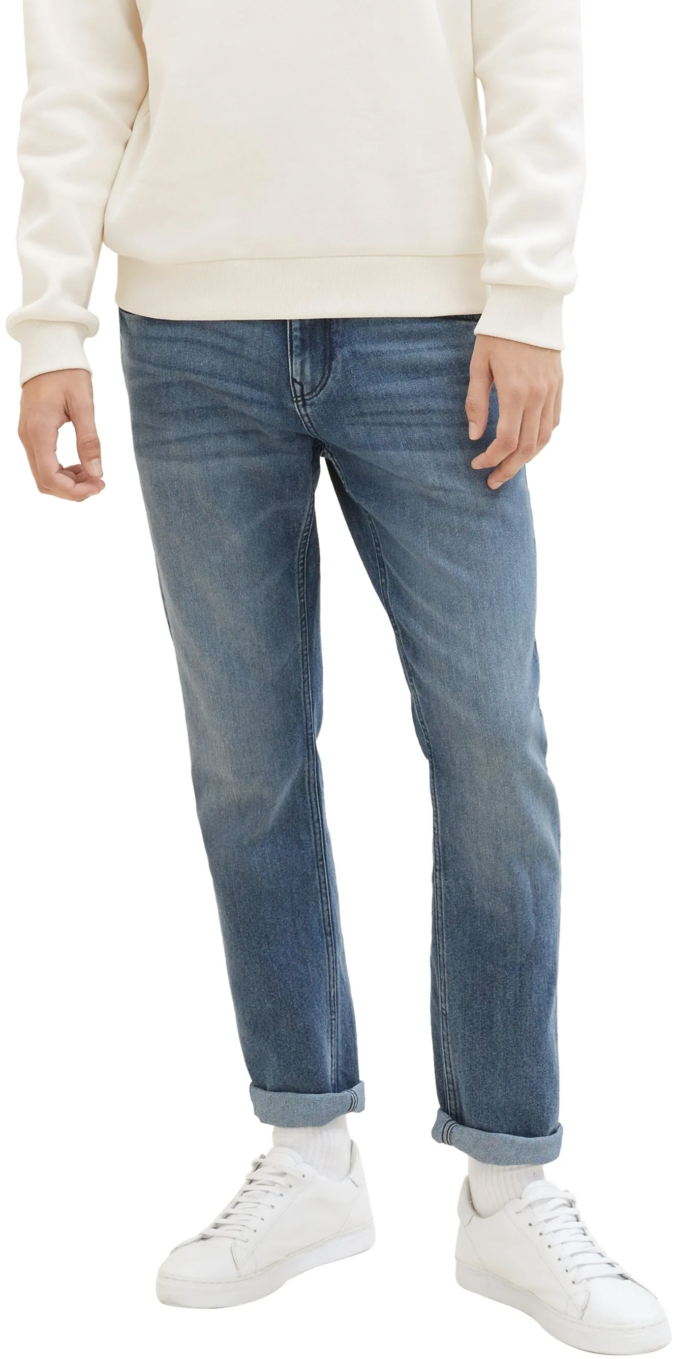 TOM TAILOR Denim 5-Pocket-Jeans »AEDAN Straight« TOM TAILOR Denim used light stone blue denim 29