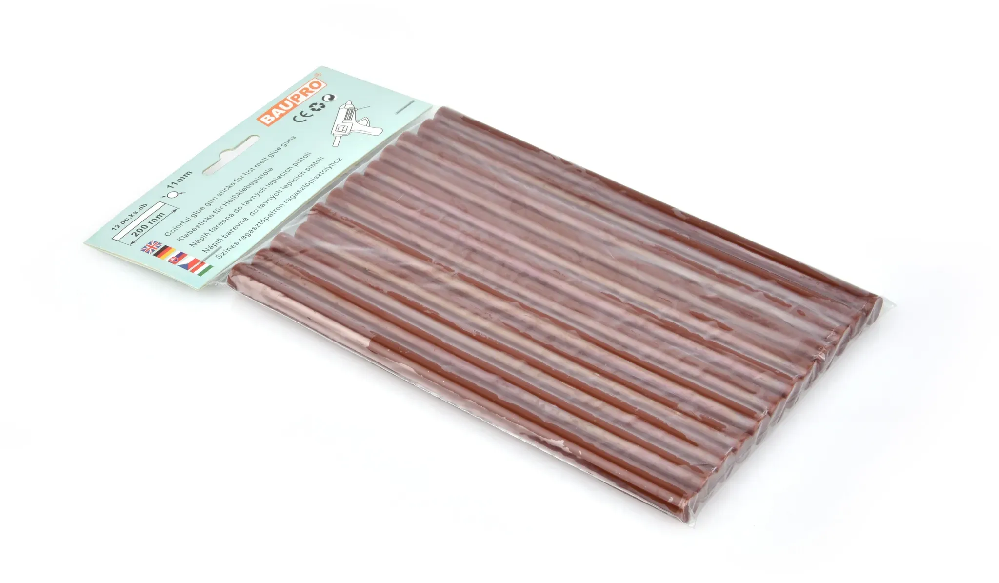 11,2mm Braun | 12er Pack | Klebesticks Baupro