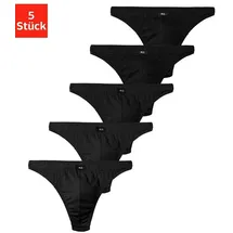 H.I.S. H.I.S String Herren Unterhose (Packung, 5-St) in Baumwollstretch-Qualität schwarz 8 (XXL)