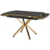aea Esstisch 120 x 78 x 80 cm Schwarz/Gold