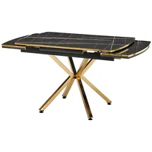 aea Esstisch 120 x 78 x 80 cm Schwarz/Gold