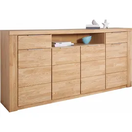 Home Affaire Sideboard HOME AFFAIRE "Zara", braun (eiche teilmassiv), B:200cm H:95cm T:40cm, Holz teilmassiv, Sideboards, Sideboard, Breite 200 cm
