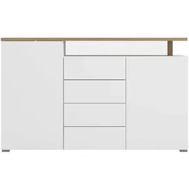 INOSIGN Aterno Kommode 154 x 94 x 40 cm Weiß / Natur