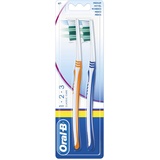Oral B Oral-B 1,2,3 Classic Medium Zahnbürste, 2 St.
