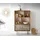 DeLife Highboard 88 cm Akazie Natur / Schwarz / Beige