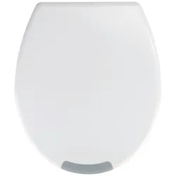 WC-Sitz WENKO "Secura", weiß, B:3737cm H:10cm L:4443,5cm, Duroplast, Kunststoff, WC-Sitze, aus Duroplast