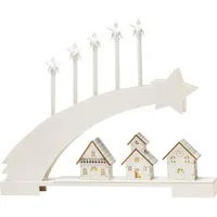 Konstsmide 3284-210 Schwibbogen Stern Warmweiß LED Weiß