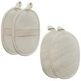 Relaxdays Luffaschwamm, 4er Set, Beige