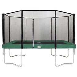 Salta Trampolin COMBO rechteckig mit Sicherheitsnetz 244 x 396 cm Grün