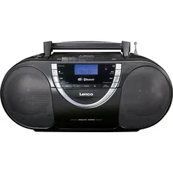 LENCO CD-Radiorecorder "SCD-6900BK - Tragbarer Radio-CD-Player mit DAB+, BT und Kassette" Radios schwarz