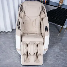 360Home Massagesessel Kunstleder 73 x 106 x 140 cm Weiß mit Heizfunktion