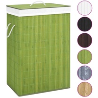 vidaXL Bambus-Wäschekorb mit 1 Fach Grün