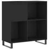 vidaXL Plattenschrank Schwarz 84,5x38x89 cm Holzwerkstoff