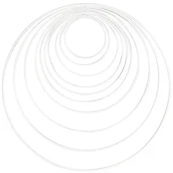 Rayher Metallringe-Set beschichtet weiß