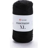 YarnArt Makramee-Garn XL 3 mm – Schwarz (148) | Stark, formstabil & ideal für Taschen, Deko & DIY - 250g - Schwarz