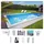 KWAD Rechteckpool KWAD 400 x 800 x 150 cm inkl. Granitumrandung und Sandfilteranlage