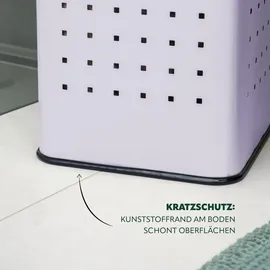 ELUNO eckige Wäschetonne, Wäschekorb, Wäschesammler mit waschbarem Wäschesack und abnehmbaren Deckel, 50 Liter Fassungsvermögen für Schlafzim...
