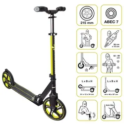 muuwmi Aluminium Scooter Pro 215 mm lime EINHEITSGRÖSSE