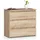 abamihome Nachtschrank Akord 60 x 35 x 57 cm Braun