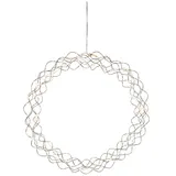 Star Trading LED-Dekokranz 45 cm silber