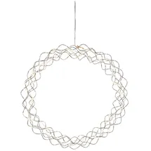 Star Trading LED-Dekokranz 45 cm silber