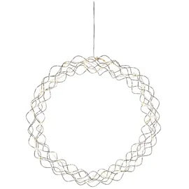 Star Trading LED-Dekokranz 45 cm silber