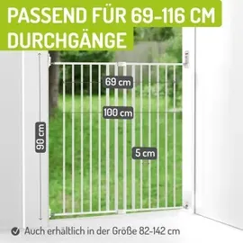 Bomi Treppenschutzgitter Maja 69-116 cm Weiß