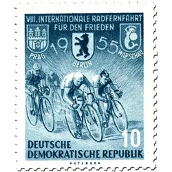 Briefmarken Internationale Radfernfahrt für den Frieden 1955, Michel-Nr. 470-471, postfrisch