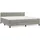vidaXL Boxspringbett mit Matratze Hellgrau 200x200 cm Samt