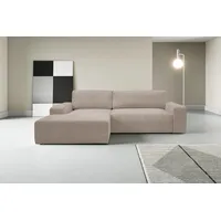 werk2 Ecksofa Cord 2-Sitzer Hellgrau/Beige