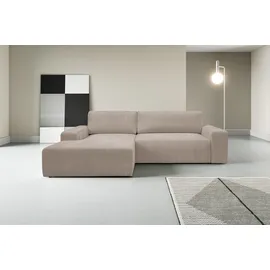 werk2 Ecksofa Cord 2-Sitzer Hellgrau/Beige