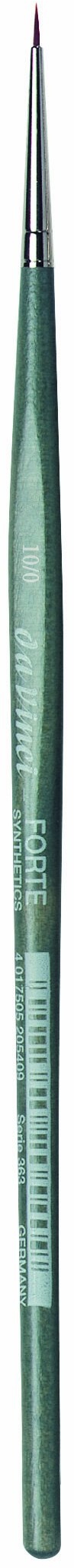 da Vinci Modeling Series 363 Forte Gaming and Craft Brush, Round Extra-Strong Synthetic with Blue-Green Handle, Size 10/0 (363-10/0)