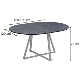 Vicco Loyd Ø 120 cm Anthrazit/Grau