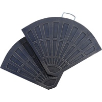 Outsunny 2-tlg. Set Gewichte für Sonnenschirmständer Platten-Schirmständer Sonnenschirmbasis halbrun