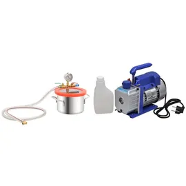 vidaXL Vakuumkammer mit Einstufiger Pumpe 3,7 L