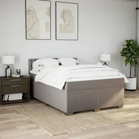 vidaXL Boxspringbett 140 x 200 cm Taupe