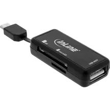 InLine OTG Card Reader Dual Flex, für SD und microSD, mit USB Buchse und 2 Kartenslots