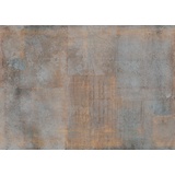 Rasch Textil Rasch Tapete 364200 - Fototapete auf Vlies mit Metalloptik in Grau und Rostbraun, Rostoptik - 2,65m x 3,71m (LxB)