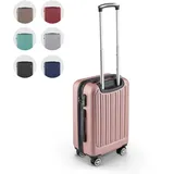 Easy Move ABS Hartschalenkoffer [ERGONOMISCH & SICHER] - Großer Trolley Koffer mit 360° Rädern, Zahlen Schloss - reisekoffer groß, hartschalenkoffer, Luggage (Pink, 54cm) *