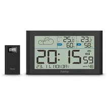 Hama Wetterstation Sylt mit Außensensor, Funk schwarz