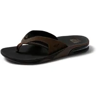 Reef Herren Fanning Flipflop, schwarz/Hellbraun, 38 EU