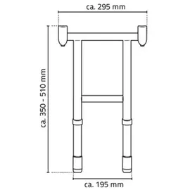 RIDDER Duschklappsitz Pro XL-Adapter höhenverstellbar grau