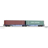 TILLIG Containertragwagen Sggmrss mit zwei 45‘-Containern 18073 TT