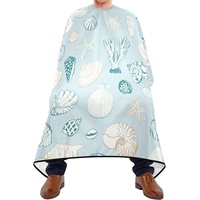 Friseurumhang 140x168cm, Muscheln Sommer Unisex Friseurumhang Einstellbare Professionelle Friseure Kleid Mode Friseur Cape, Für Friseursalon, Erwachsene