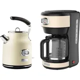 Westinghouse Retro Wasserkocher + Kaffeemaschine - Kaffeefilter - Weiß