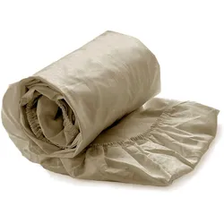 Spannbettlaken »Percale«, Laken aus 100% Baumwolle, hochwertige Perkal, Betttuch ab 90x200, 75915954-0 Safari-Sand 1 St.