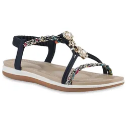 Damen Riemchensandalen in Dunkelblau
