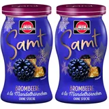 Schwartau Samt Winter-Edition Brombeere à la Mandelhörnchen | Fruchtaufstrich ohne Stücke & Kerne | Cremig-feiner Genuss für ein festliches Frühstück & winterliche Backideen | 270 g Glas